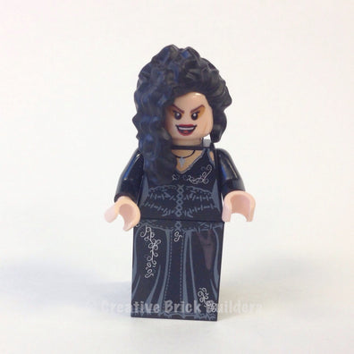 LEGO Minifigure-Bellatrix Lestrange, Black Dress, Long Black Hair-Harry Potter-HP092-Creative Brick Builders